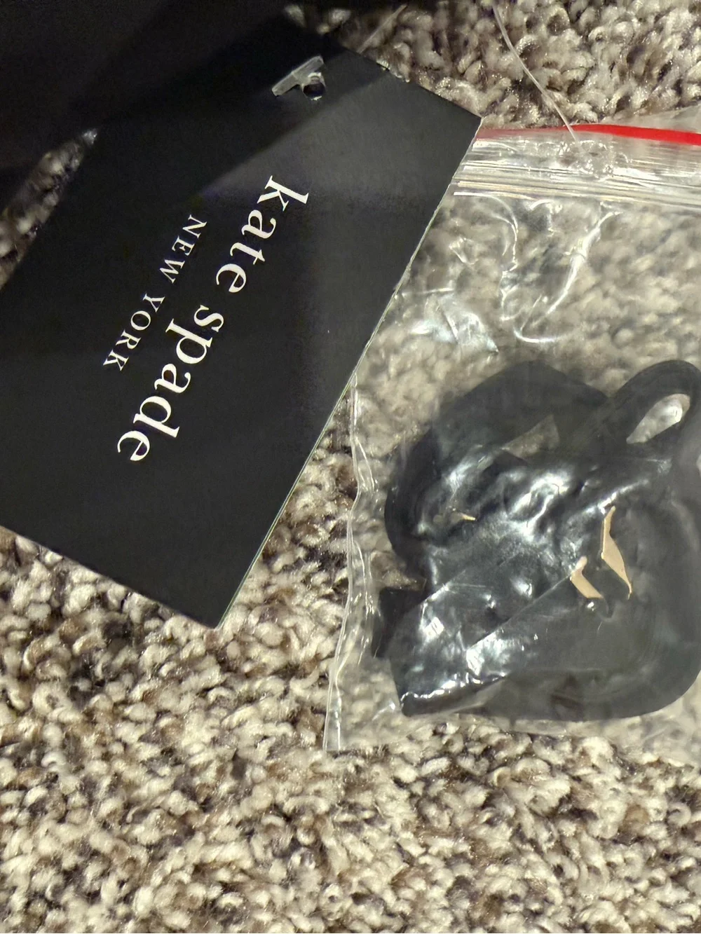 NWT Kate Spade New York Black Ruffle Hem One Piece Swimsuit Size Small